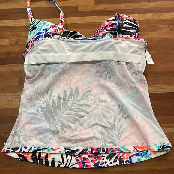 Island Escape Women's Printed Gemini Underwire Tankini Top 6 - Picture 9 of 10